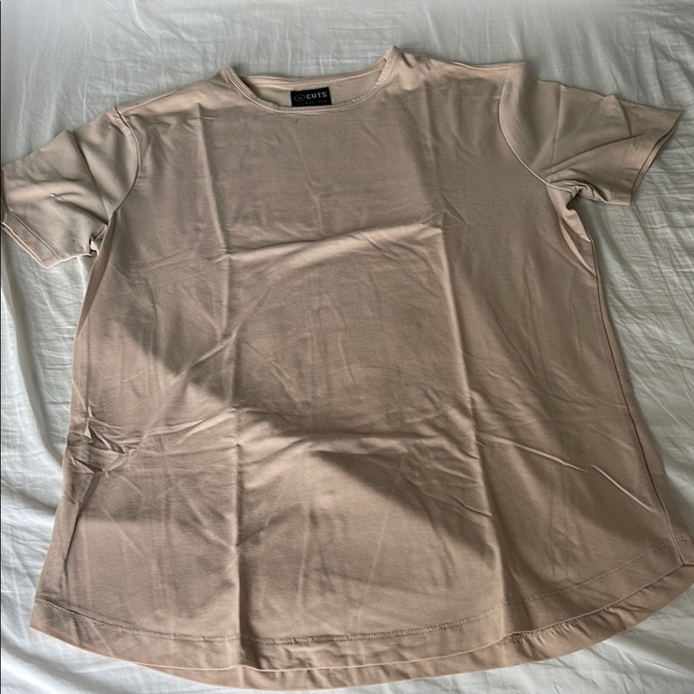 Beige Crew Neck T-Shirt
